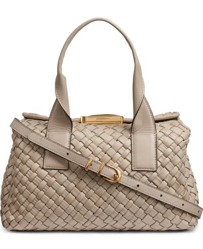 Donna Karan Amagansett Leather Satchel Bag In Brown