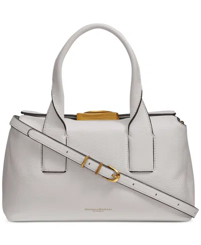 Donna Karan Amagansett Soft-rolled Leather Satchel With Sculpted Magnet Closure In Purple