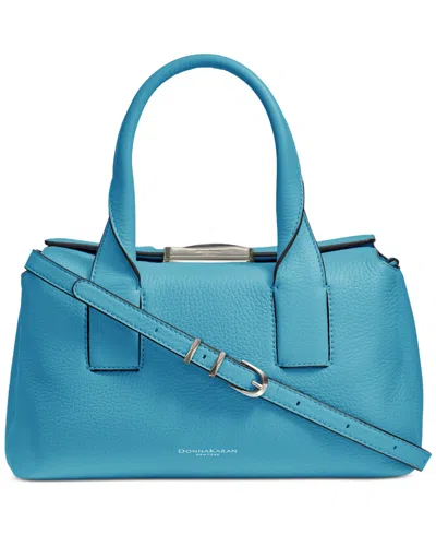 Donna Karan Amagansett Soft-rolled Leather Satchel With Sculpted Magnet Closure In Nght Tide