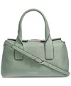 Shop Donna Karan Amagansett Soft-rolled Leather Satchel With Sculpted Magnet Closure In Pale Jade