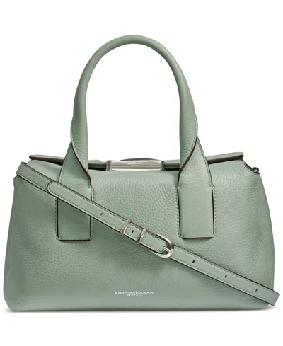 Donna Karan Amagansett Soft-rolled Leather Satchel With Sculpted Magnet Closure In Pale Jade