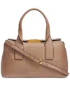 Donna Karan Amagansett Soft-rolled Leather Satchel With Sculpted Magnet Closure In Toasted Almond