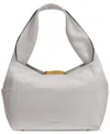 Donna Karan Amagansett Soft-rolled Leather Shoulder With Sculpted Magnet Closure In Gray