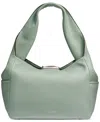 Donna Karan Amagansett Soft-rolled Leather Shoulder With Sculpted Magnet Closure In Pale Jade