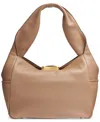 Donna Karan Amagansett Soft-rolled Leather Shoulder With Sculpted Magnet Closure In Toasted Almond