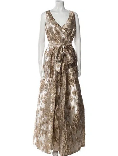 Pre-owned Donna Karan Animal Print Long Dress W/ Tags In Multi
