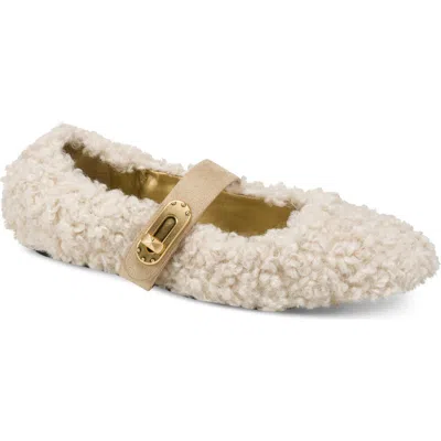 Donna Karan Anselm Cozy Mary Jane Flat In White