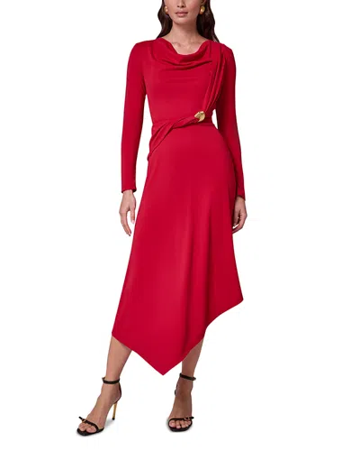 Donna Karan Asymmetric Jersey Dress In Red