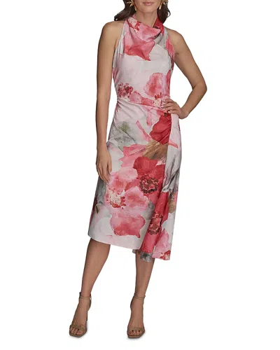 DONNA KARAN ASYMMETRIC MIDI DRESS