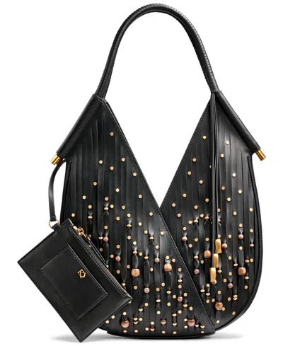 Donna Karan Baldwin Beaded Laser-cut Mini Shoulder Bag In Multi