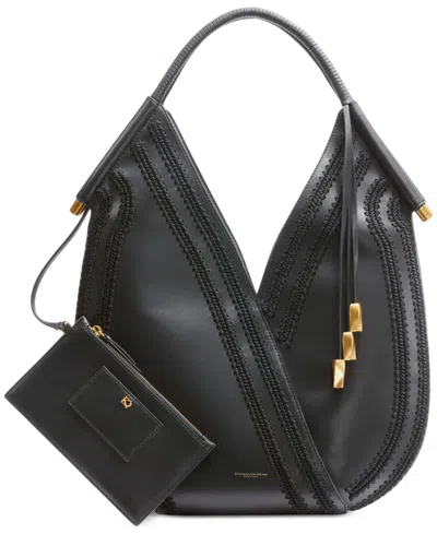 Donna Karan Baldwin Extra Large Crochet Shoulder Bag In Black