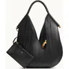 Donna Karan Baldwin Large Lasercut Shoulder Bag In Black/gold