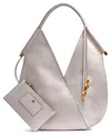 Donna Karan Baldwin Shoulder Bag With Leather Wrapped Rounded Handle In Sand