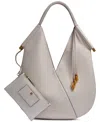 Donna Karan Baldwin Large Shoulder With Leather Wrapped Rounded Handle In White