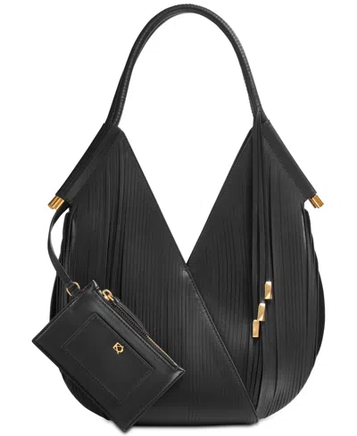 Donna Karan Baldwin Mini Shoulder In Blk,gold