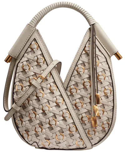 Donna Karan Baldwin Woven Grommet Crossbody Bag In Brown