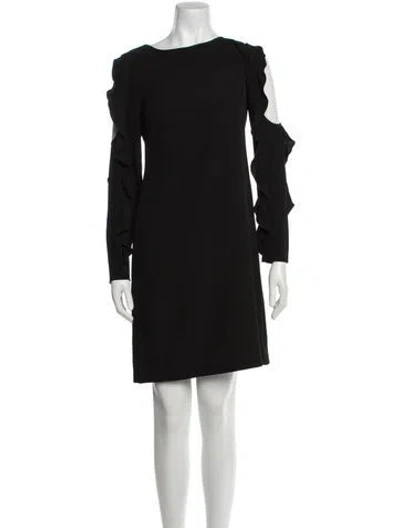 Pre-owned Donna Karan Bateau Neckline Mini Dress W/ Tags In Black