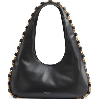 Donna Karan Batiste Small Shoulder Bag In Black/gold