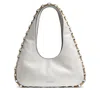 Shop Donna Karan Batiste Triple Compartment Small Shoulder Bag In Brillant White