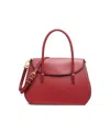 Donna Karan Bellerose Double Top Handle Leather Satchel In Claret