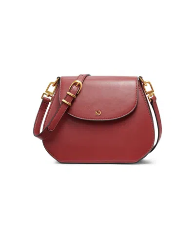 DONNA KARAN BELLEROSE LEATHER FLAP CROSSBODY