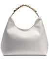 Donna Karan Bellmore Bezeled Hobo In Brillant White