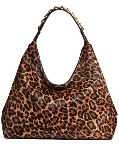Donna Karan Belmore Leopard Shoulder Bag In Multi