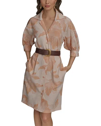 DONNA KARAN BELTED SHIRT DRESS