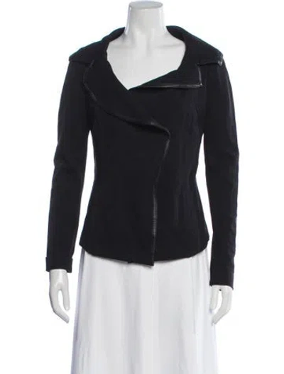 Pre-owned Donna Karan Biker Jacket In Blue