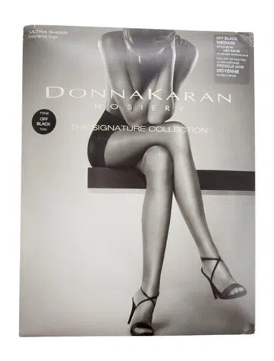 Pre-owned Donna Karan Black Nylon Tights