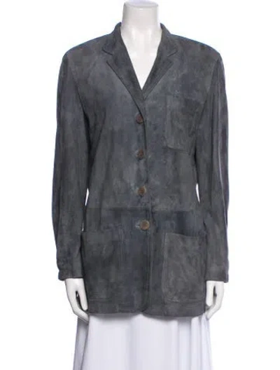 Pre-owned Donna Karan Blazer In Gray