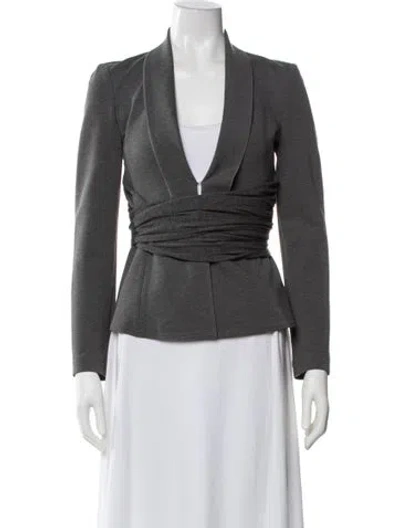 Pre-owned Donna Karan Blazer In Gray