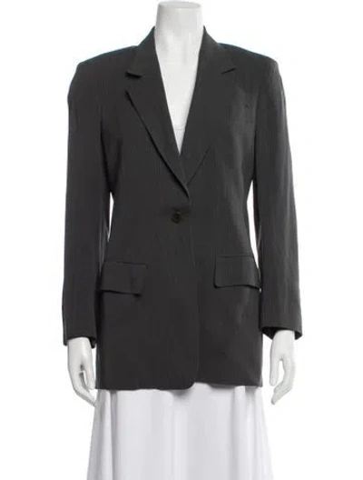Pre-owned Donna Karan Blazer In Gray