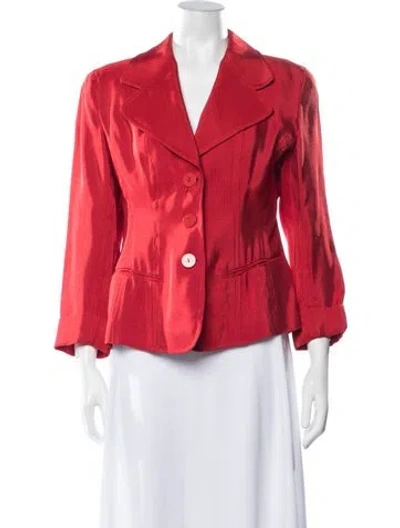 Pre-owned Donna Karan Blazer In Red