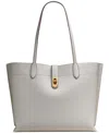 Donna Karan Bridgehampton Leather Turnlock Triple Compartment Tote In Light Sand