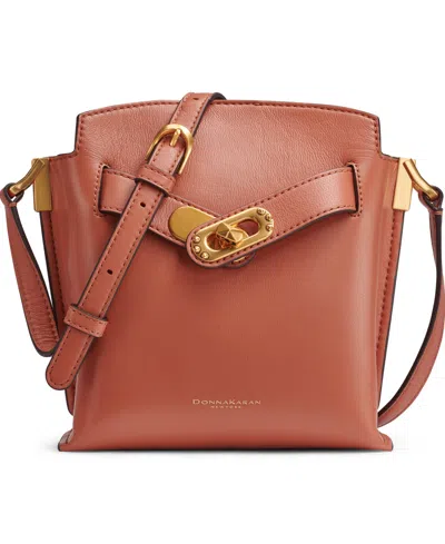 Donna Karan Bridgehampton Turnlock Crossbody In Brown