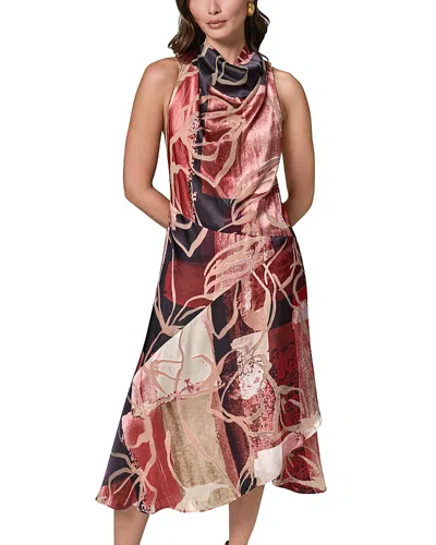 Donna Karan Burnout Velvet Midi Dress In Multi
