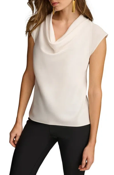 DONNA KARAN DONNA KARAN NEW YORK CAP SLEEVE COWL NECK TOP