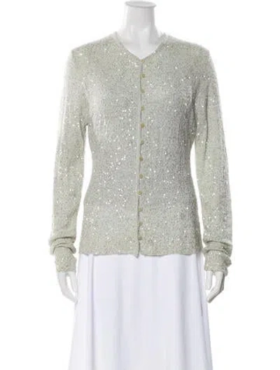 Pre-owned Donna Karan Cardigan Set Cashmere Set W/ Tags In Gray