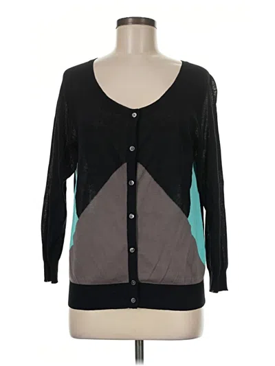Pre-owned Donna Karan Cardigan Sweater In Black