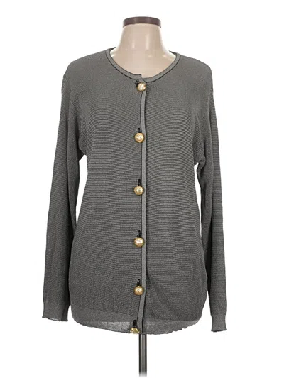 Pre-owned Donna Karan Cardigan Sweater In Gray