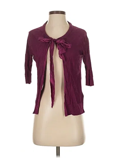 Pre-owned Donna Karan Cardigan Sweater In Purple