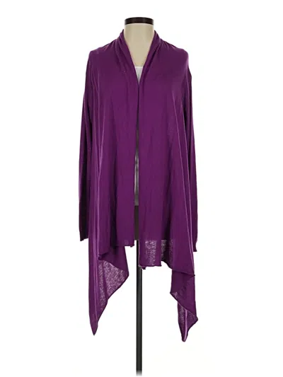 Pre-owned Donna Karan Cardigan Sweater In Purple