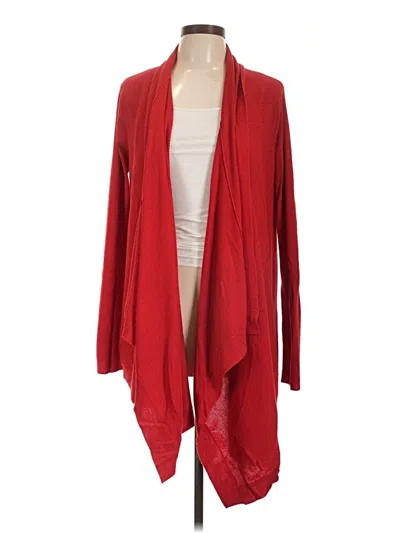 Pre-owned Donna Karan Cardigan Sweater In Red