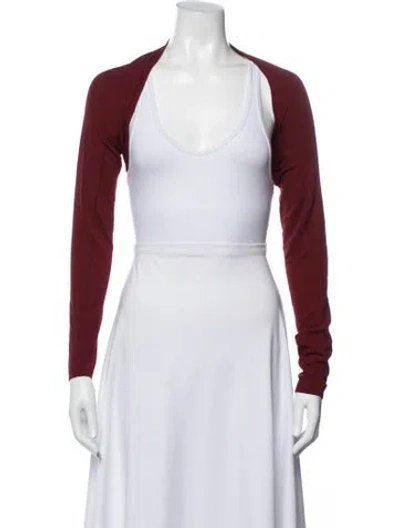 Pre-owned Donna Karan Cashmere Bolero In Red