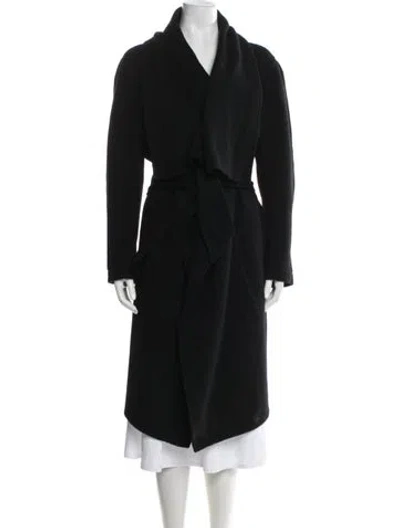 Pre-owned Donna Karan Cashmere Coat In Black