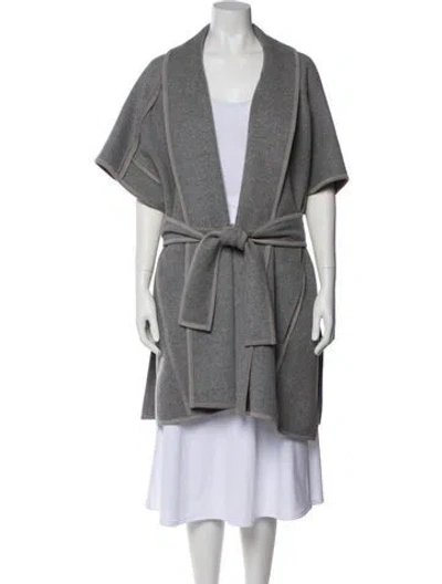 Pre-owned Donna Karan Cashmere Coat In Gray