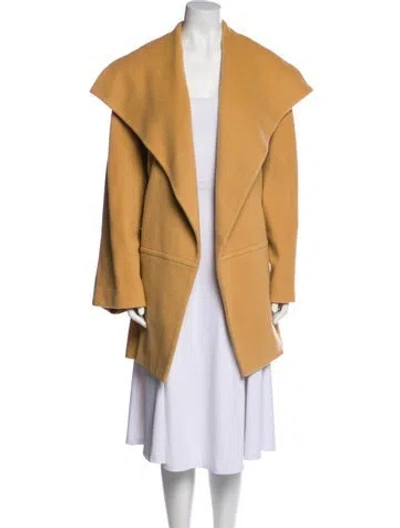 Pre-owned Donna Karan Cashmere Coat In Neutral