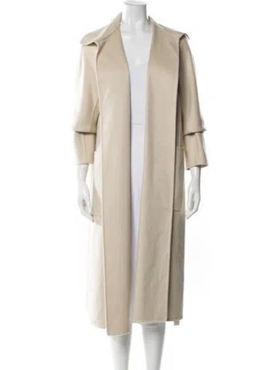 Pre-owned Donna Karan Cashmere Coat In Neutral