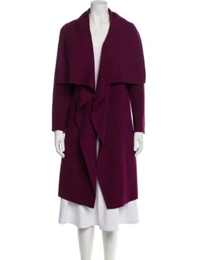 Pre-owned Donna Karan Cashmere Coat In Purple